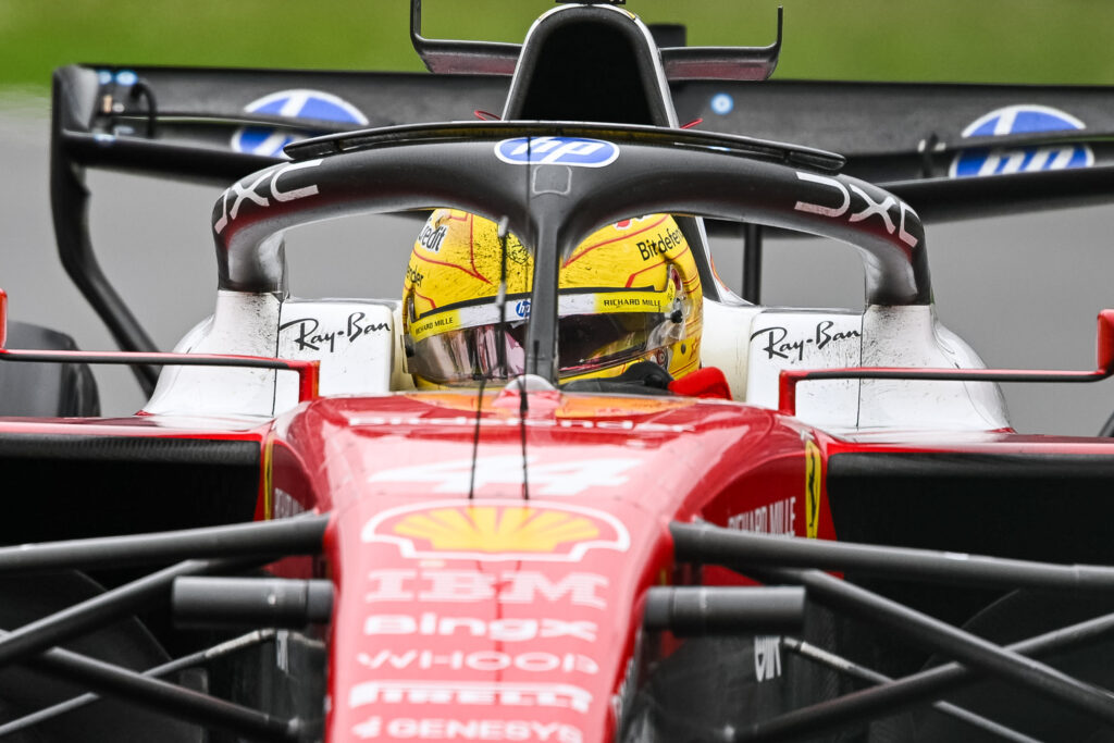 24 mai 2026 ; Montréal, Québec, CANADA ; Lewis Hamilton (44), pilote Ferrari, lors du Grand Prix Lenovo du Canada au circuit Gilles-Villeneuve. Crédit obligatoire : David Kirouac-Imagn Images
