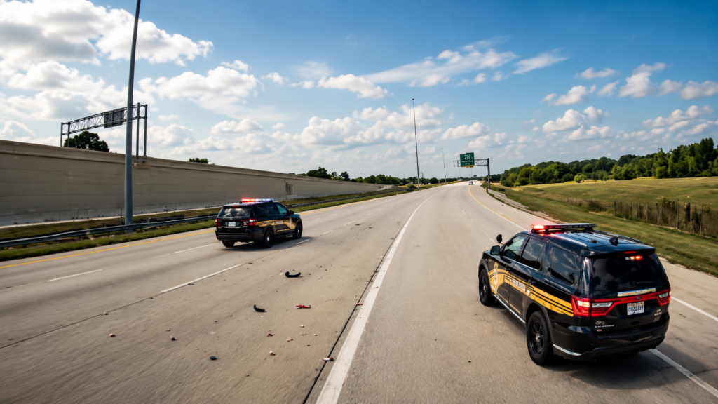 Une Dashcam surprend un SUV de la police alors qu&rsquo;il coupe le chemin d&rsquo;un semi-remorque sur une autoroute de Louisiane
